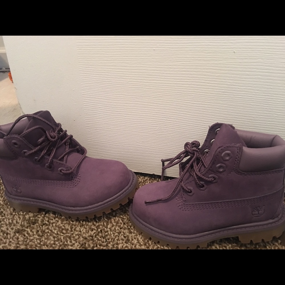 Purple timberland boots